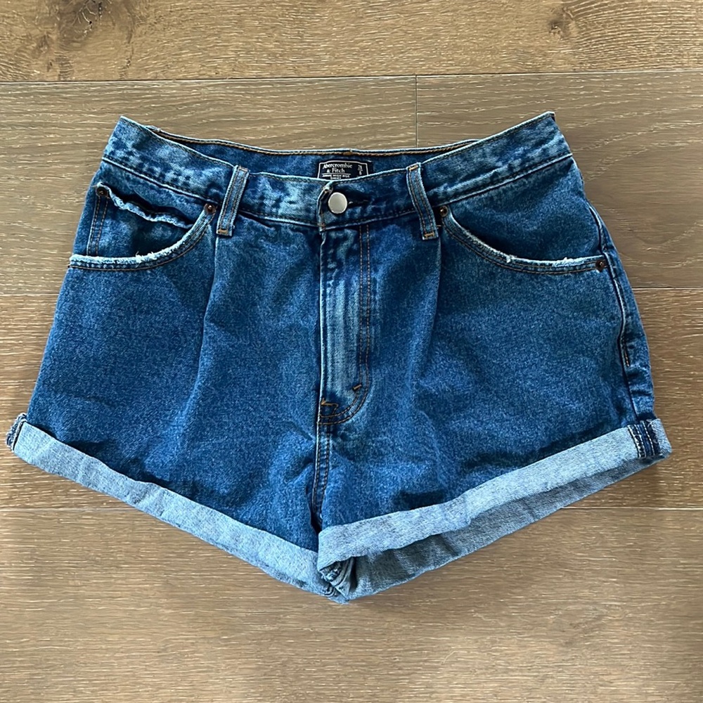 Abercrombie & Fitch Annie High Rise Cuffed Shorts size 28/6